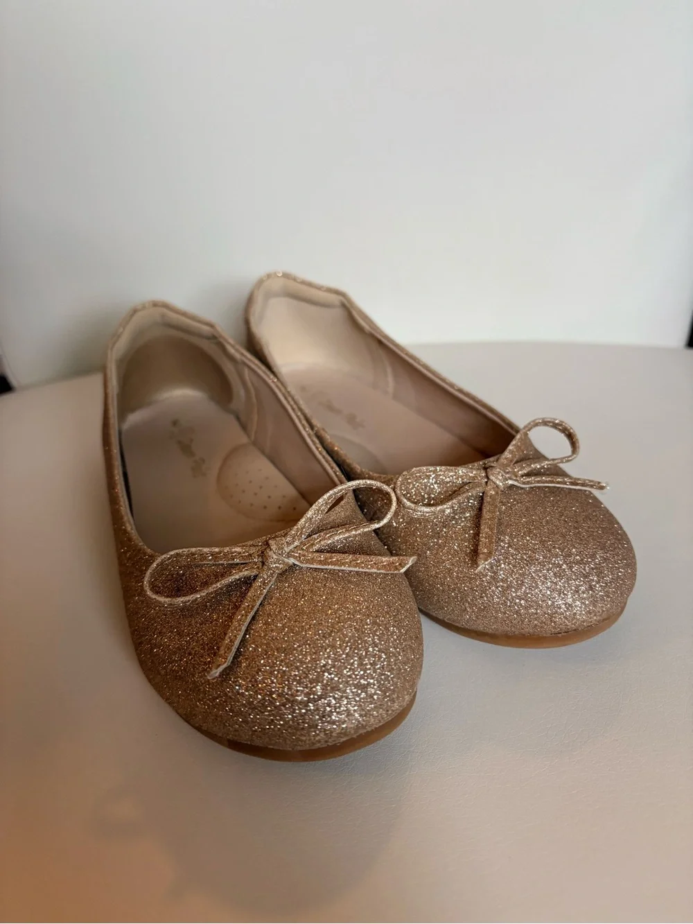 Dream Pairs Girls Glitter Ballet Flats - Gold